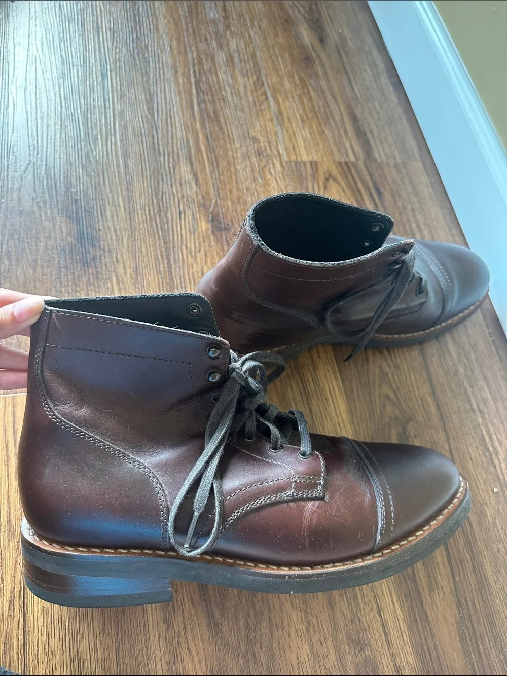 Thursday Boot Company Mens Captain Brown Leather Lace Up Ankle Boots Size US 11